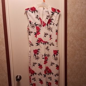 Rose print dress